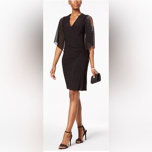 MSK Embellished Cold-Shoulder Dress